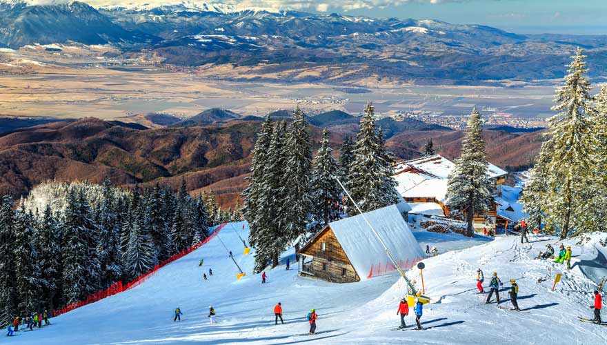 Skigebiet in Schulerau / Poiana Brasov in Rumänien