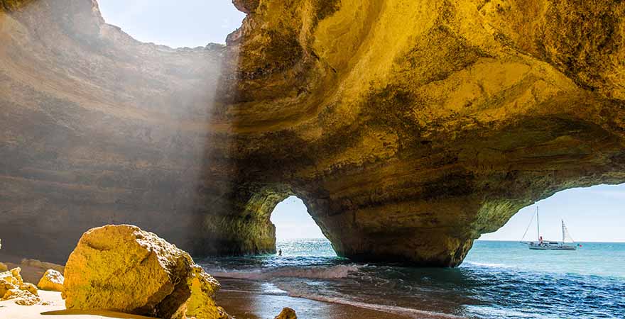 Benagil cave. Algarve coast. Portugal