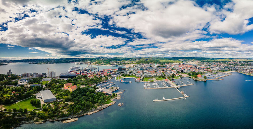 Kristiansand von oben