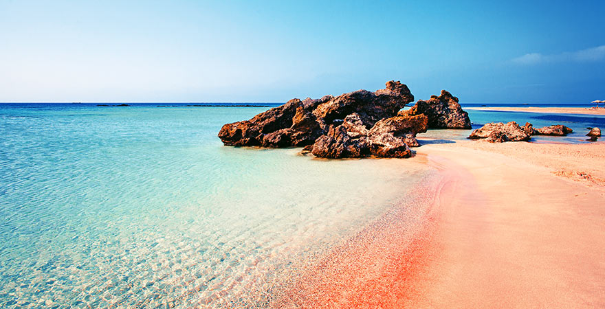 Elafonissi-Strand auf Kreta in Griechenland