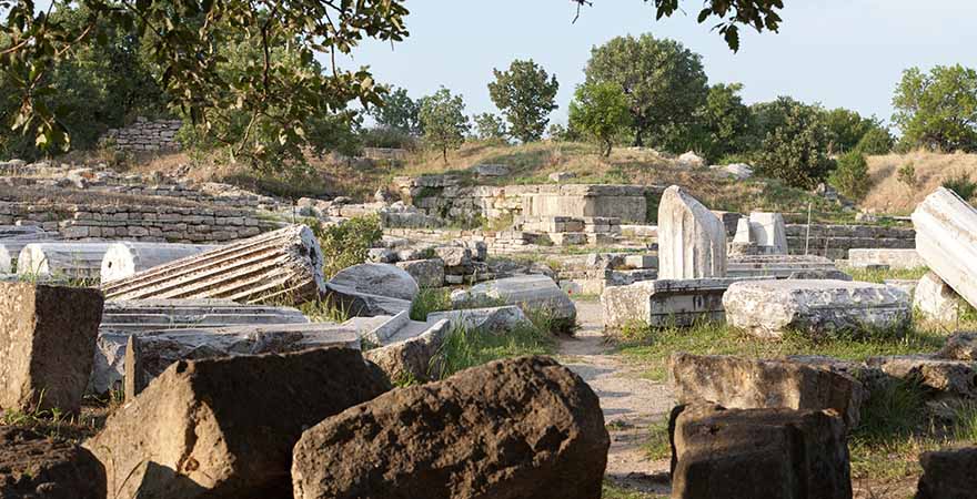 Antike Ruinen in Troja.