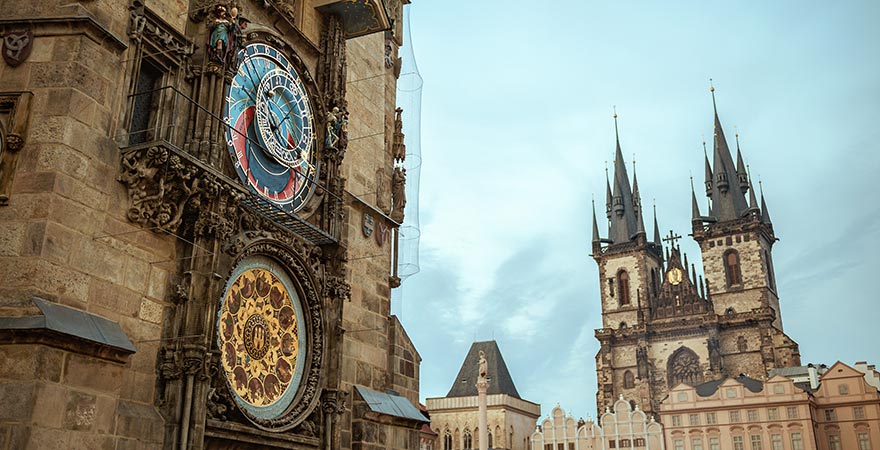 Astronomische Uhr am Altstädter Rathaus in Prag