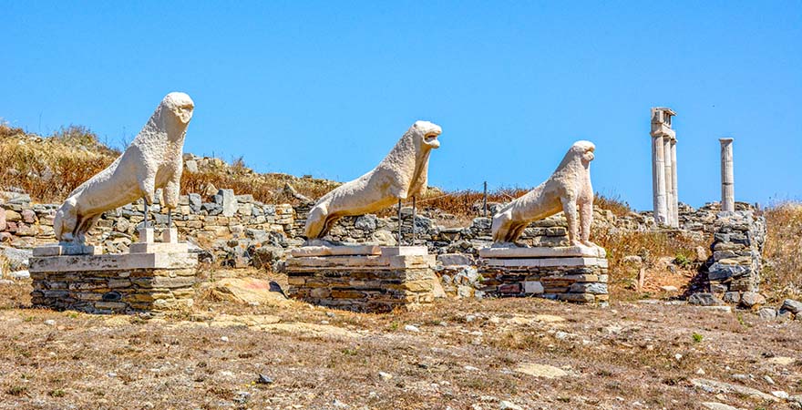 Löwenstatuen auf der Insel Delos
