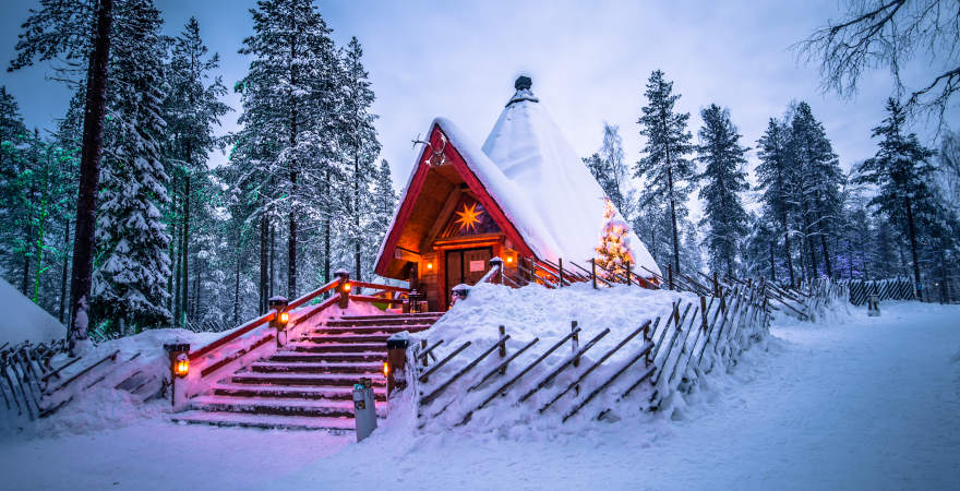 Hütte im Weihnachtsmanndorf Rovaniemi