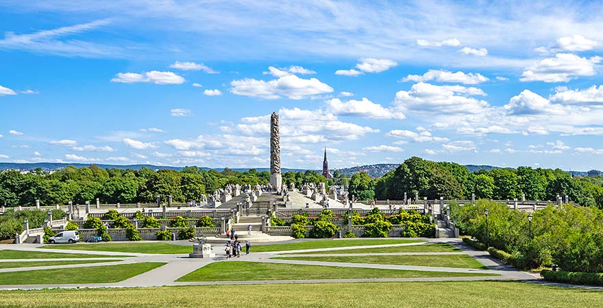 Monilith auf der Vigeland-Skulpturenanlage im Frognerpark in Norwegens Hauptstadt Oslo